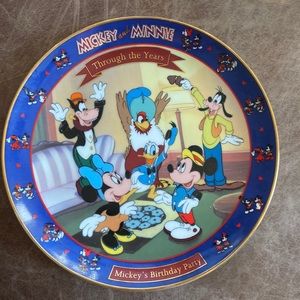 Disney Mickey and Minnie birthday plate